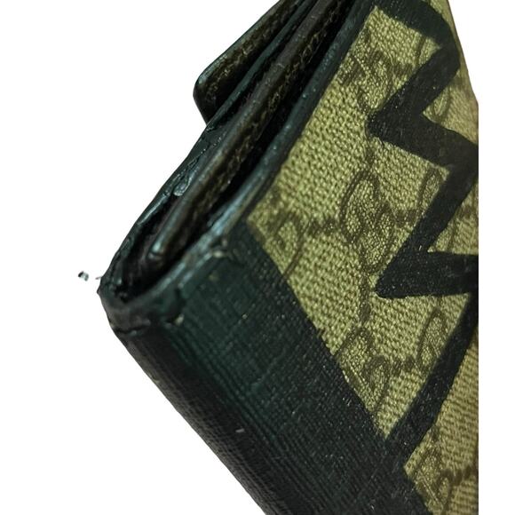 Gucci continental wallet lightning bolt in Navy w/COA vintage Rare - Picture 7 of 16